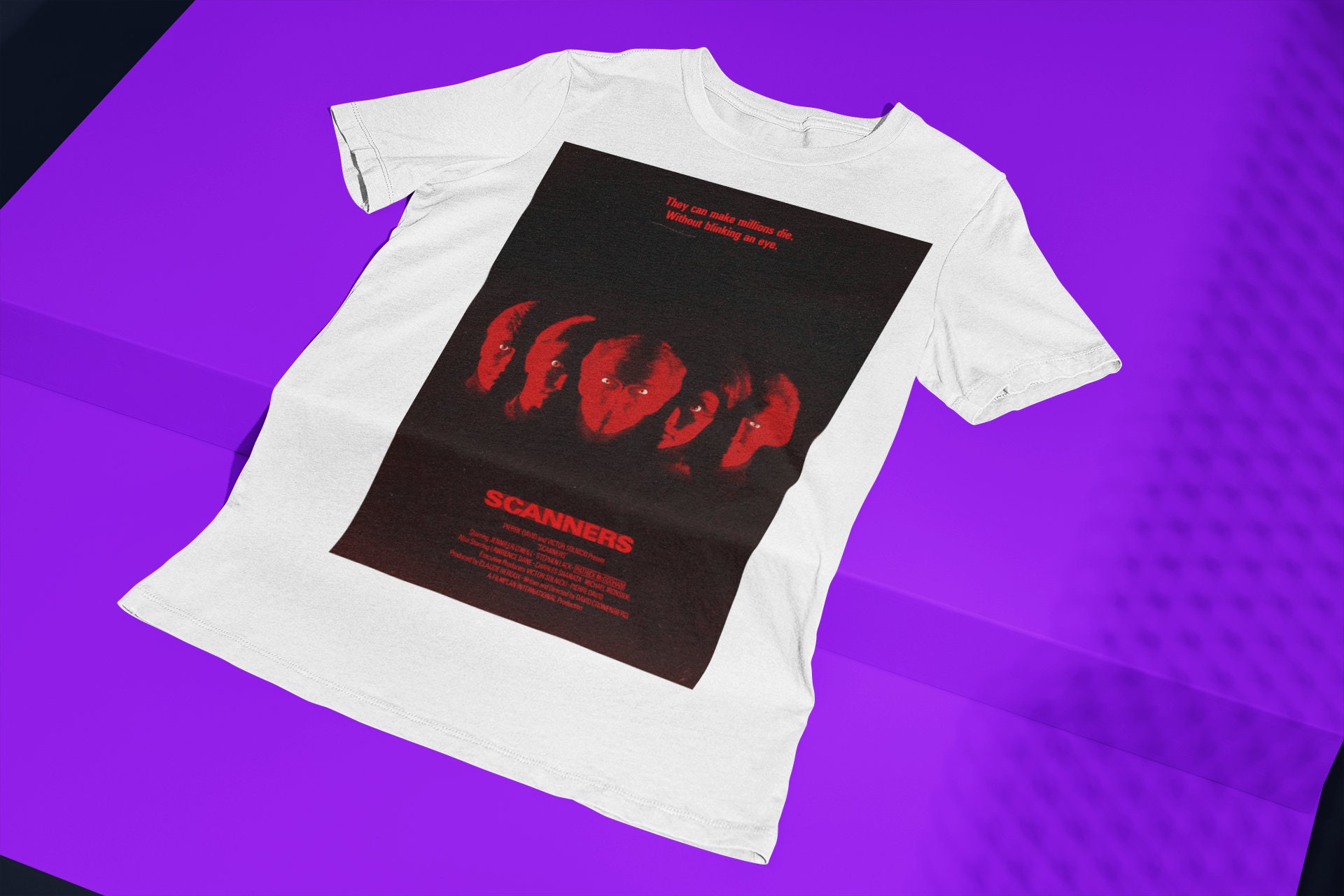 80s Movie Scanners Movie Poster Halloween Unisex T-Shirt 80s Movie Scanners Movie Poster Halloween Unisex T-Shirt