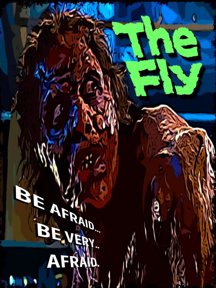 80s Retro Art The Fly Movie Poster Halloween Unisex T-Shirt 80s Retro Art The Fly Movie Poster Halloween Unisex T-Shirt