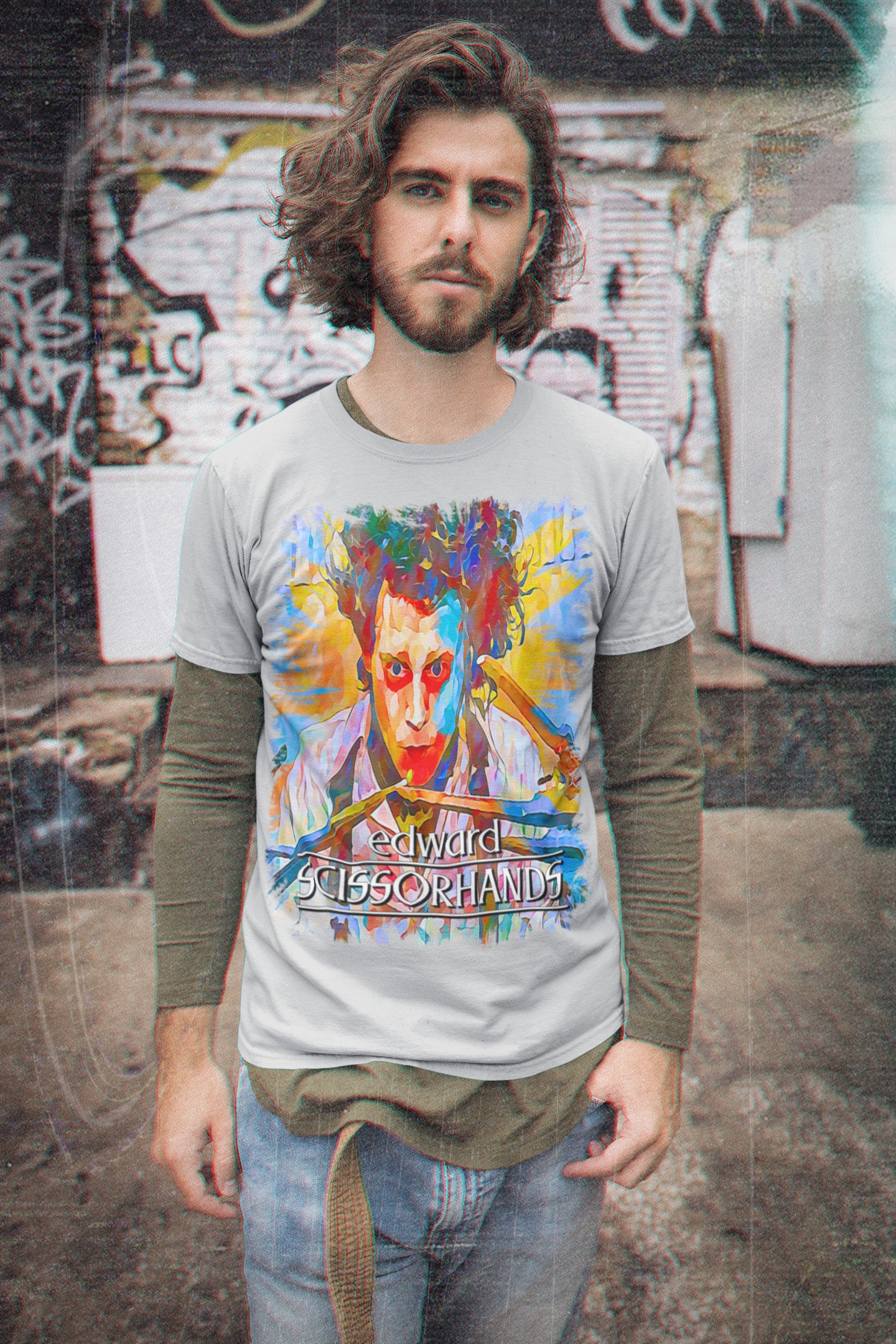 90's Retro Edward Scissor Hands Halloween Unisex T-Shirt 90's Retro Edward Scissor Hands Halloween Unisex T-Shirt