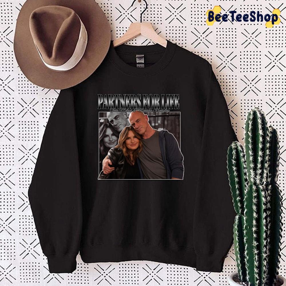90's Vintage Art Partners For Life Mariska Hargitay And Chris Meloni Unisex Sweatshirt 90's Vintage Art Partners For Life Mariska Hargitay And Chris Meloni Unisex Sweatshirt
