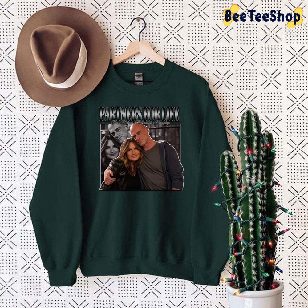 90's Vintage Art Partners For Life Mariska Hargitay And Chris Meloni Unisex Sweatshirt 90's Vintage Art Partners For Life Mariska Hargitay And Chris Meloni Unisex Sweatshirt