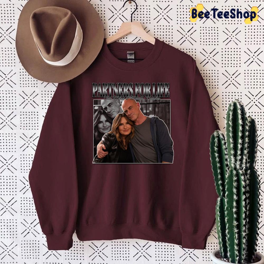 90's Vintage Art Partners For Life Mariska Hargitay And Chris Meloni Unisex Sweatshirt 90's Vintage Art Partners For Life Mariska Hargitay And Chris Meloni Unisex Sweatshirt