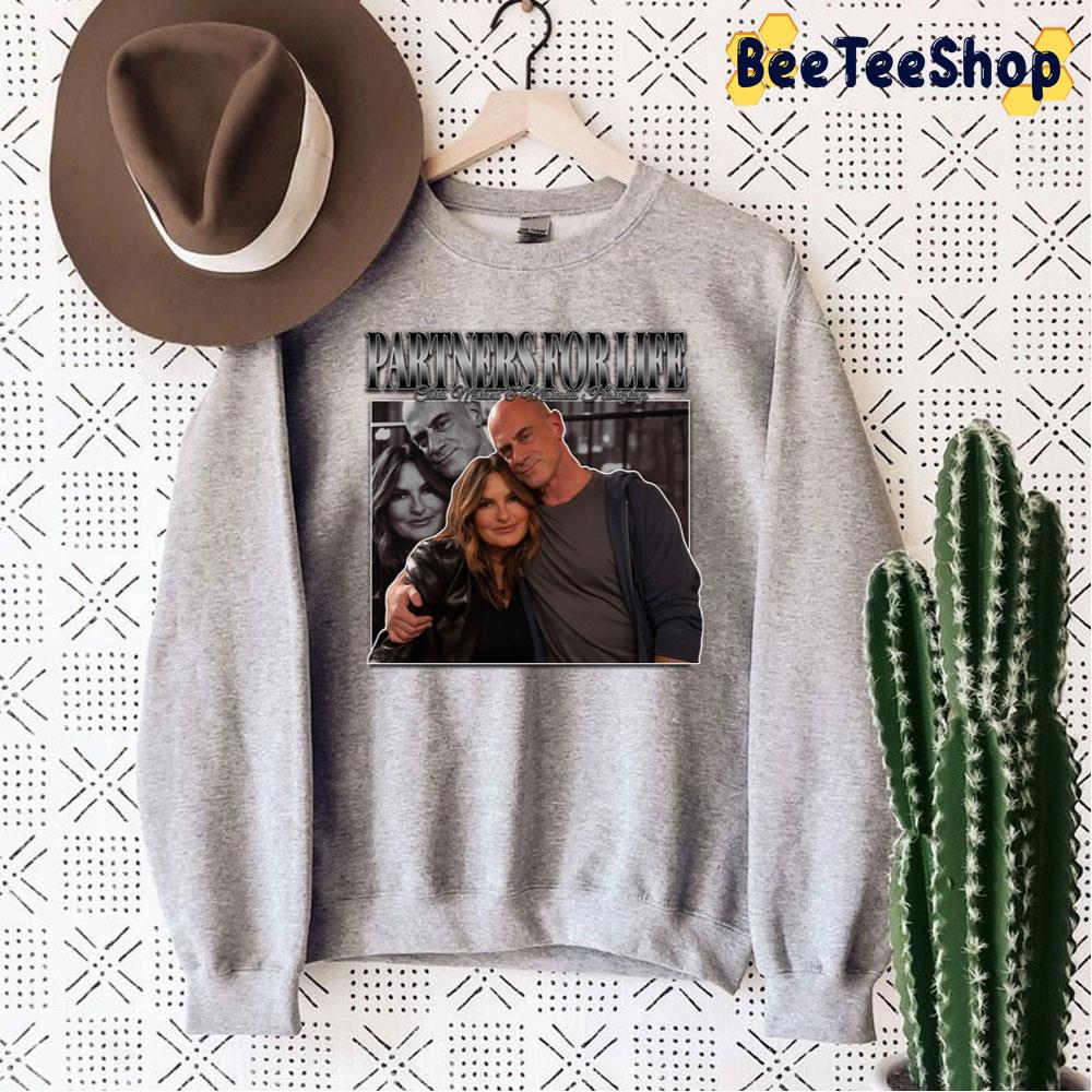 90's Vintage Art Partners For Life Mariska Hargitay And Chris Meloni Unisex Sweatshirt 90's Vintage Art Partners For Life Mariska Hargitay And Chris Meloni Unisex Sweatshirt