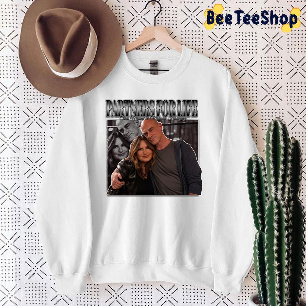 90's Vintage Art Partners For Life Mariska Hargitay And Chris Meloni Unisex Sweatshirt 90's Vintage Art Partners For Life Mariska Hargitay And Chris Meloni Unisex Sweatshirt
