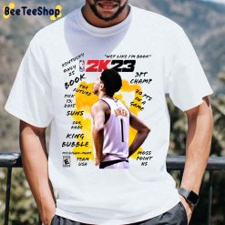 Devin Booker NBA 2K23 Basketball Sport Lover Unisex T-Shirt Devin Booker NBA 2K23 Basketball Sport Lover Unisex T-Shirt