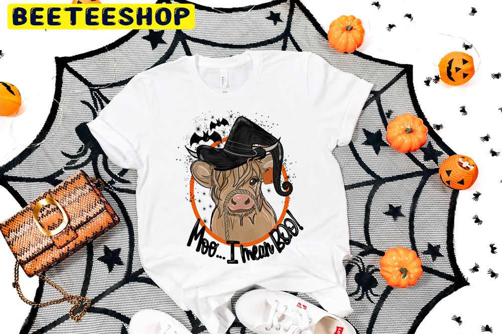 Moo I Mean Boo Funny Cow Halloween Trending Unisex T-Shirt Moo I Mean Boo Funny Cow Halloween Trending Unisex T-Shirt