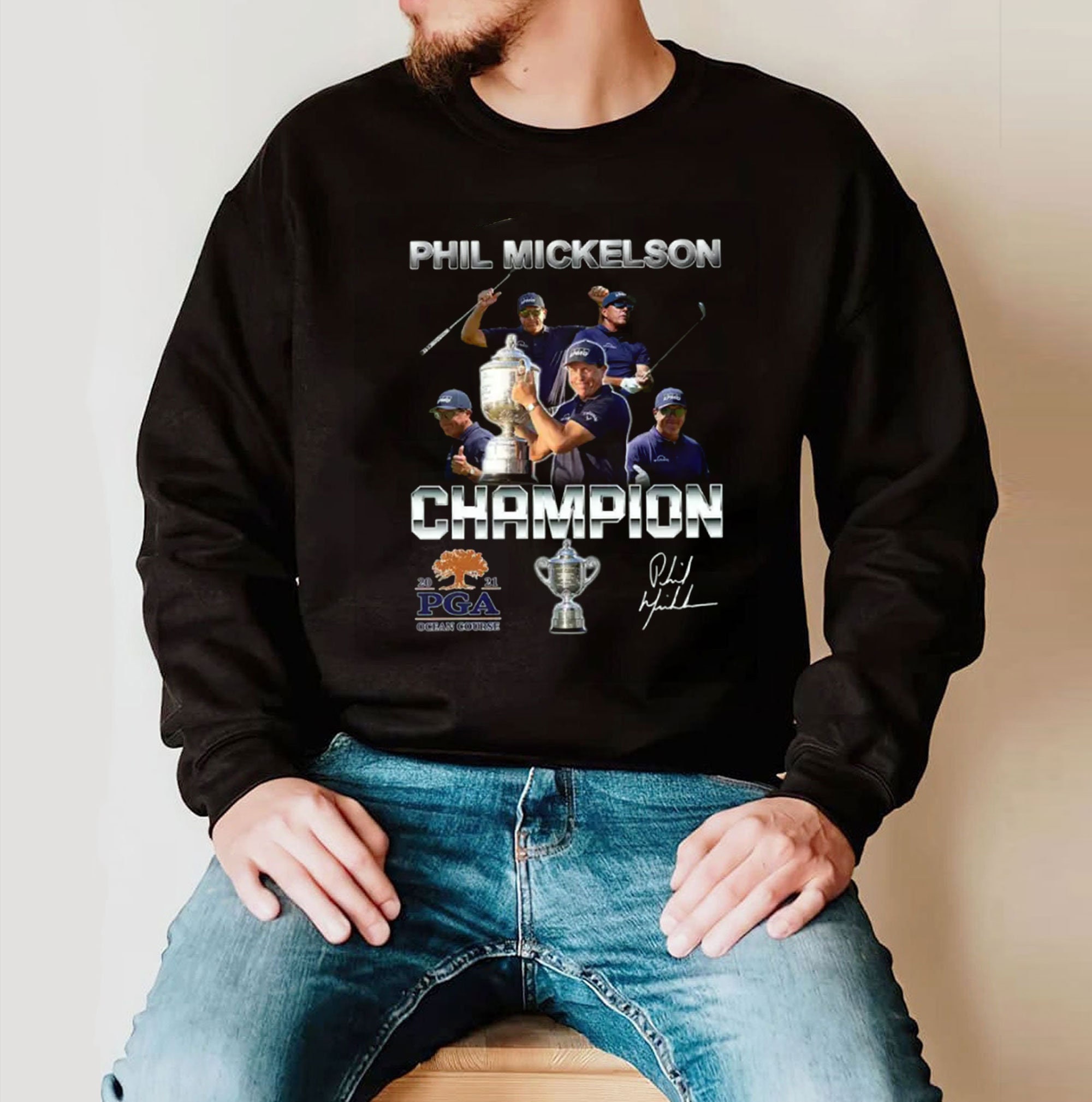 Phil Mickelson Wins Pa Championship PGA Ocean Course 2021 Unsiex T-Shirt Phil Mickelson Wins Pa Championship PGA Ocean Course 2021 Unsiex T-Shirt