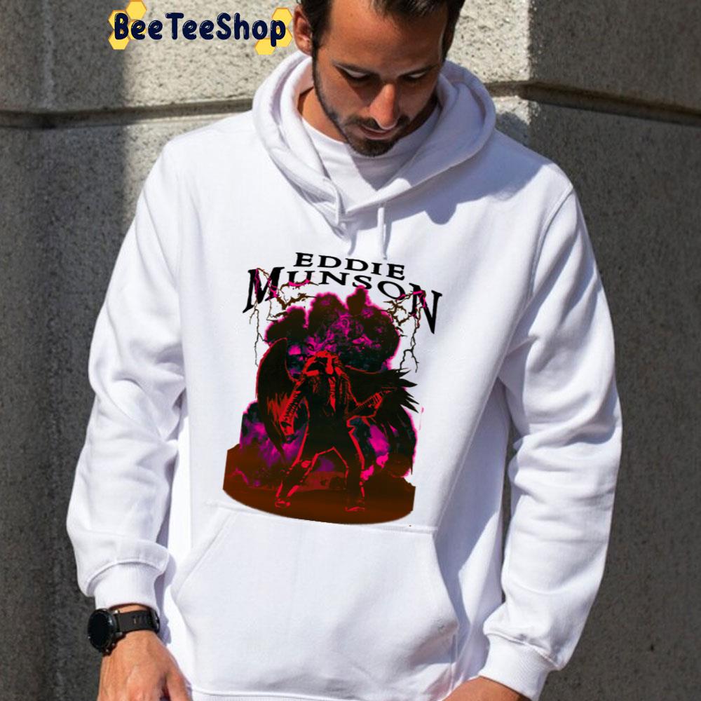 Retro Eddie Munson Playing Guitar Stragner Things 4 Unisex T-Shirt Retro Eddie Munson Playing Guitar Stragner Things 4 Unisex T-Shirt