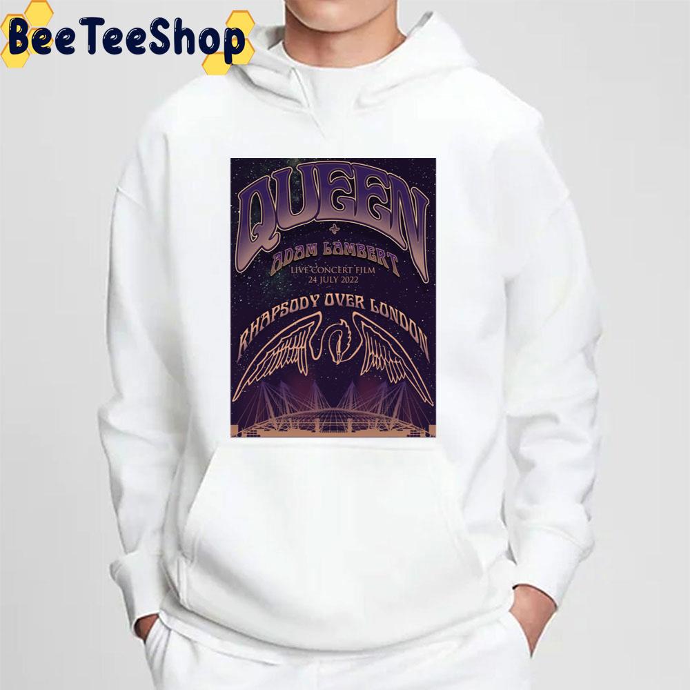 Rhapsody Over London 2022 Queen + Adam Lambert Live Concert Film Unisex T-Shirt Rhapsody Over London 2022 Queen + Adam Lambert Live Concert Film Unisex T-Shirt
