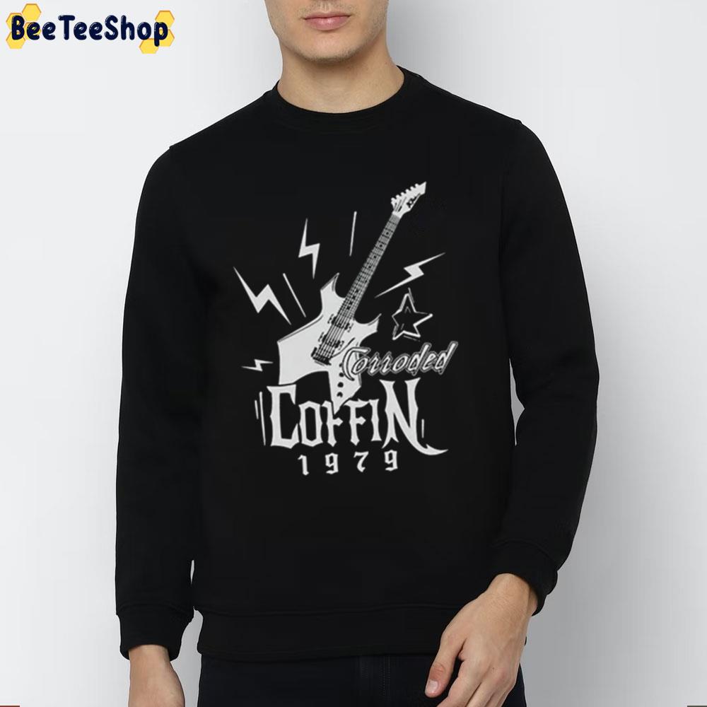 Rock Guitar Corroded Coffin 1979 Eddie Munson Stranger Things 4 Unisex T-Shirt Rock Guitar Corroded Coffin 1979 Eddie Munson Stranger Things 4 Unisex T-Shirt