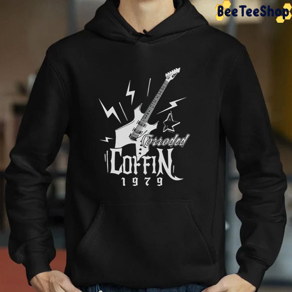 Rock Guitar Corroded Coffin 1979 Eddie Munson Stranger Things 4 Unisex T-Shirt Rock Guitar Corroded Coffin 1979 Eddie Munson Stranger Things 4 Unisex T-Shirt