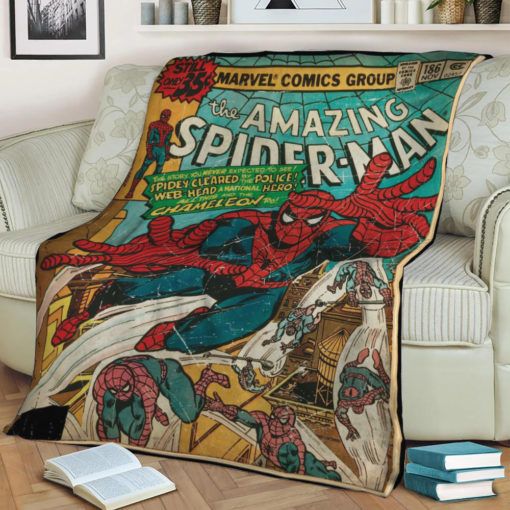 Amazing Spider-Man Avengers Marvel Fleece Blanket Throw Blanket Gift Amazing Spider-Man Avengers Marvel Fleece Blanket Throw Blanket Gift