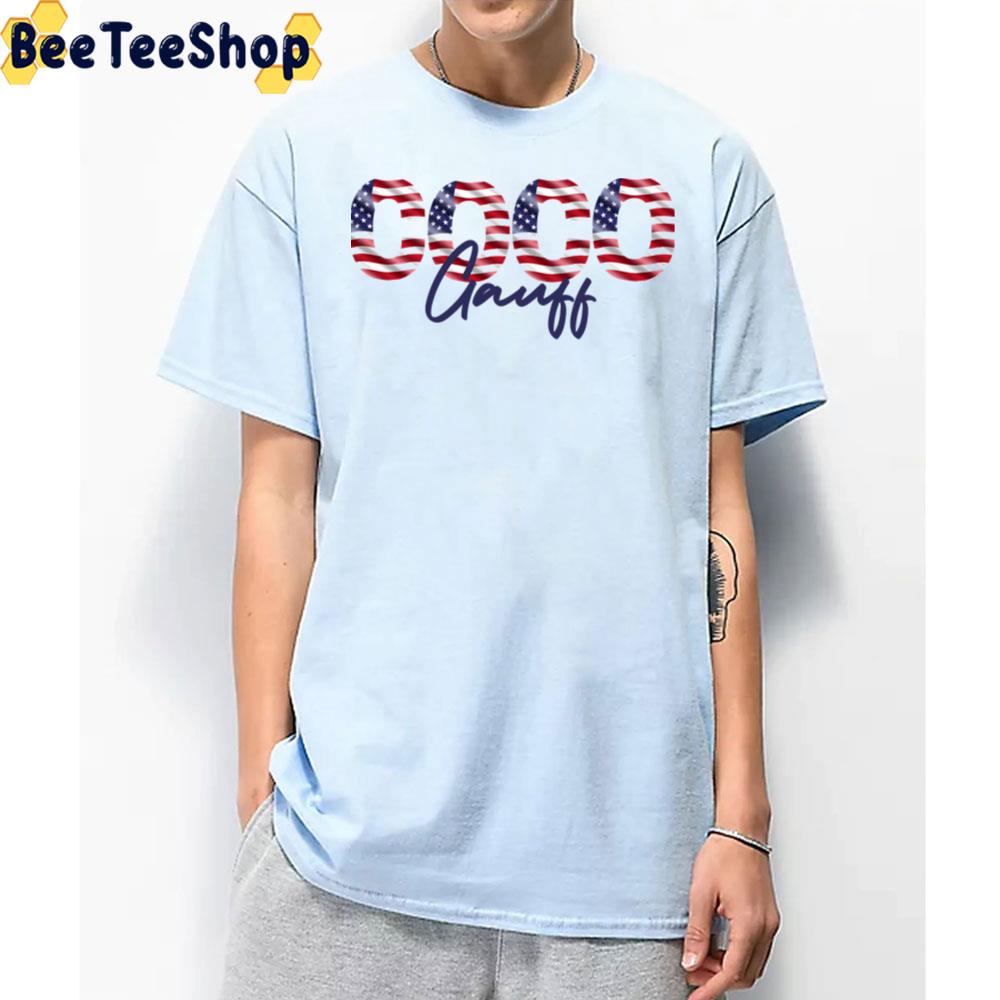 America Flag Coco Gauff Tennis Unisex T-Shirt America Flag Coco Gauff Tennis Unisex T-Shirt