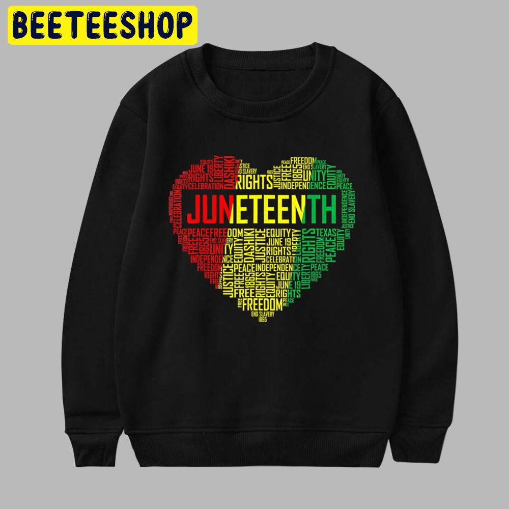 Art Juneteenth Heart Black History Afro American African Freedom Unisex T-Shirt Art Juneteenth Heart Black History Afro American African Freedom Unisex T-Shirt