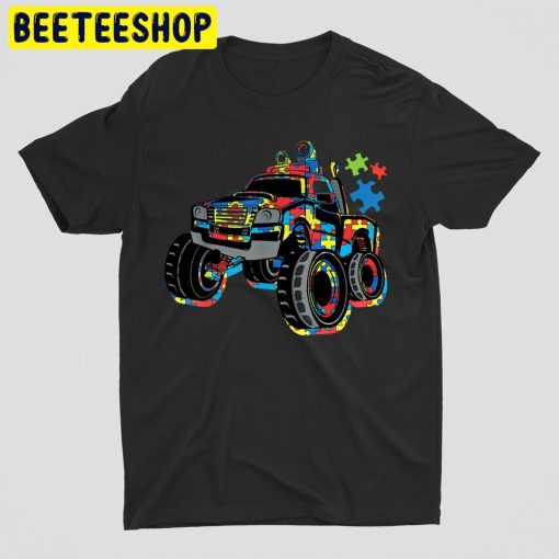 Autism Mega Truck Kids Monster Truck Austim Unisex T-Shirt