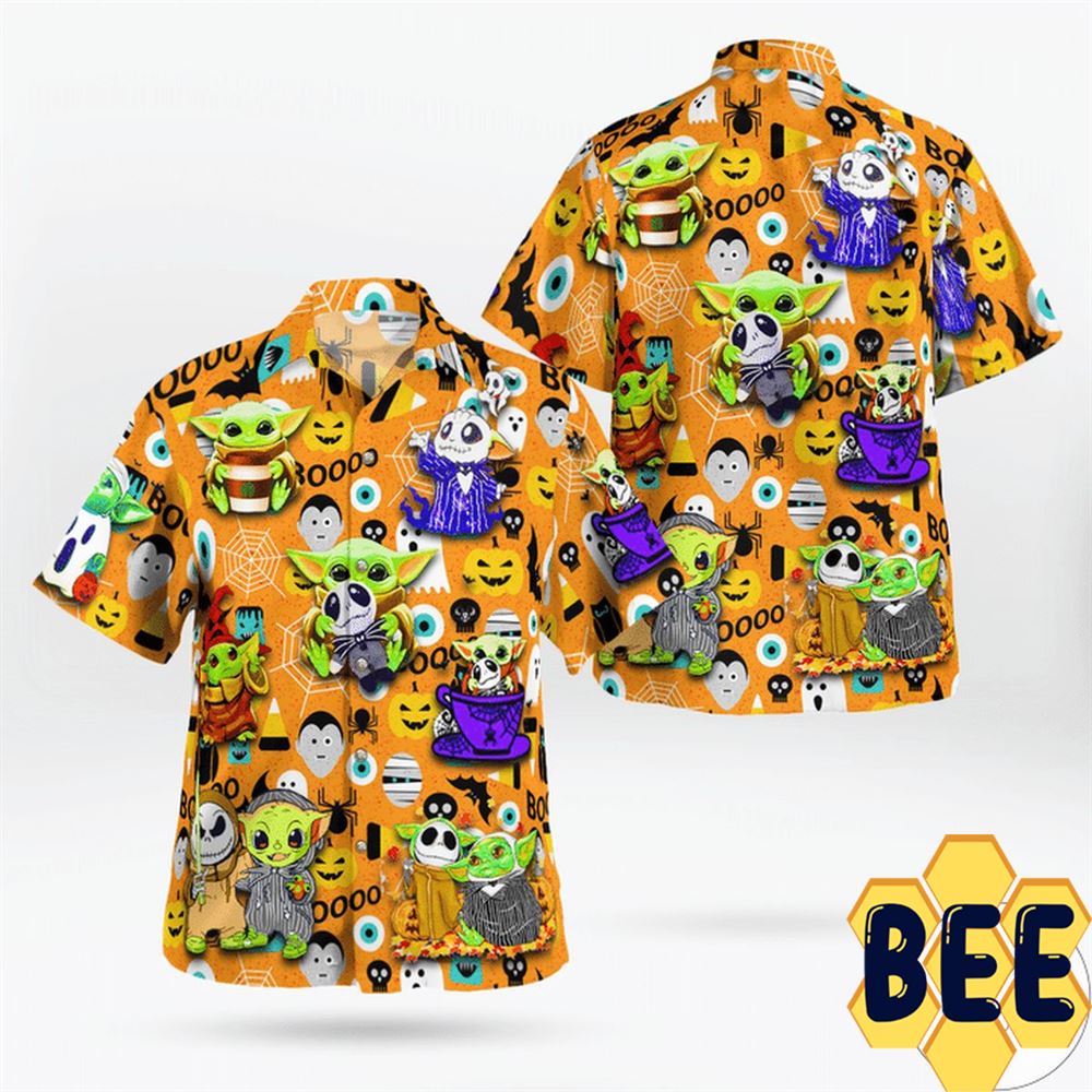 Baby Yoda Boo Halloween Hawaiian Shirt Baby Yoda Boo Halloween Hawaiian Shirt