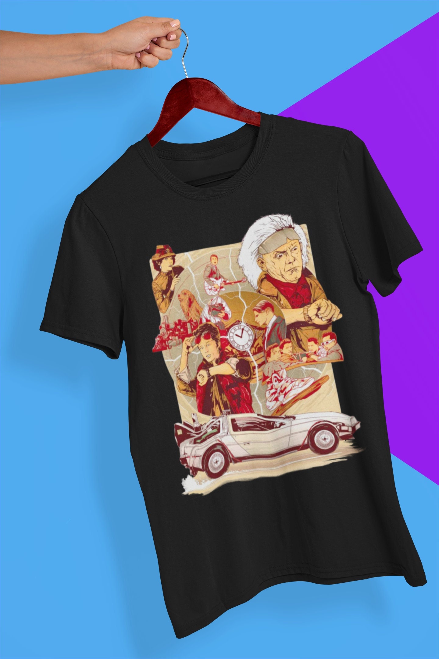 Back To The Future Poster Style Halloween Unisex T-Shirt Back To The Future Poster Style Halloween Unisex T-Shirt
