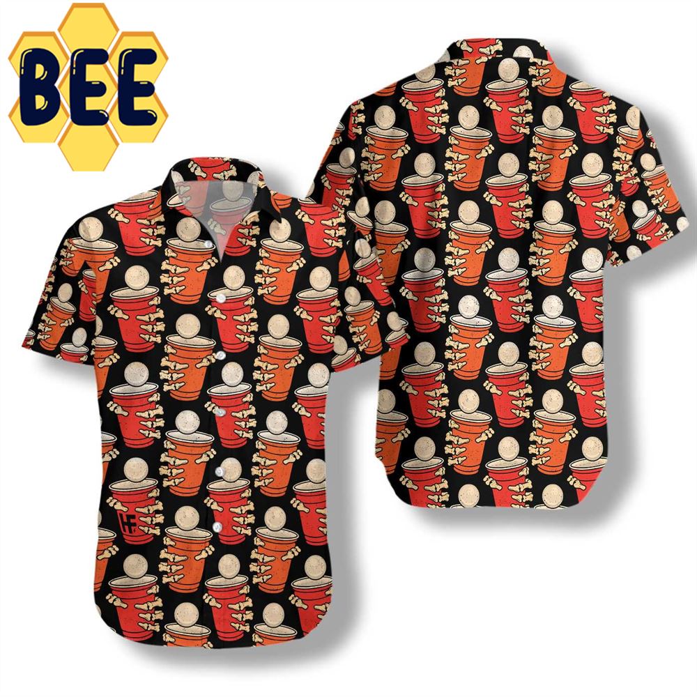 Beer Pong Party Halloween Hawaiian Shirt Beer Pong Party Halloween Hawaiian Shirt