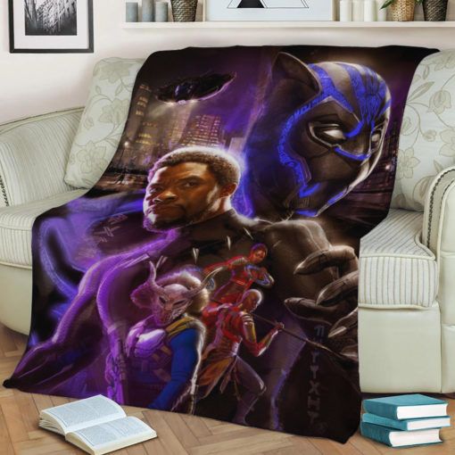 Black Panther Avengers Marvel Fleece Blanket Throw Blanket Gift Black Panther Avengers Marvel Fleece Blanket Throw Blanket Gift