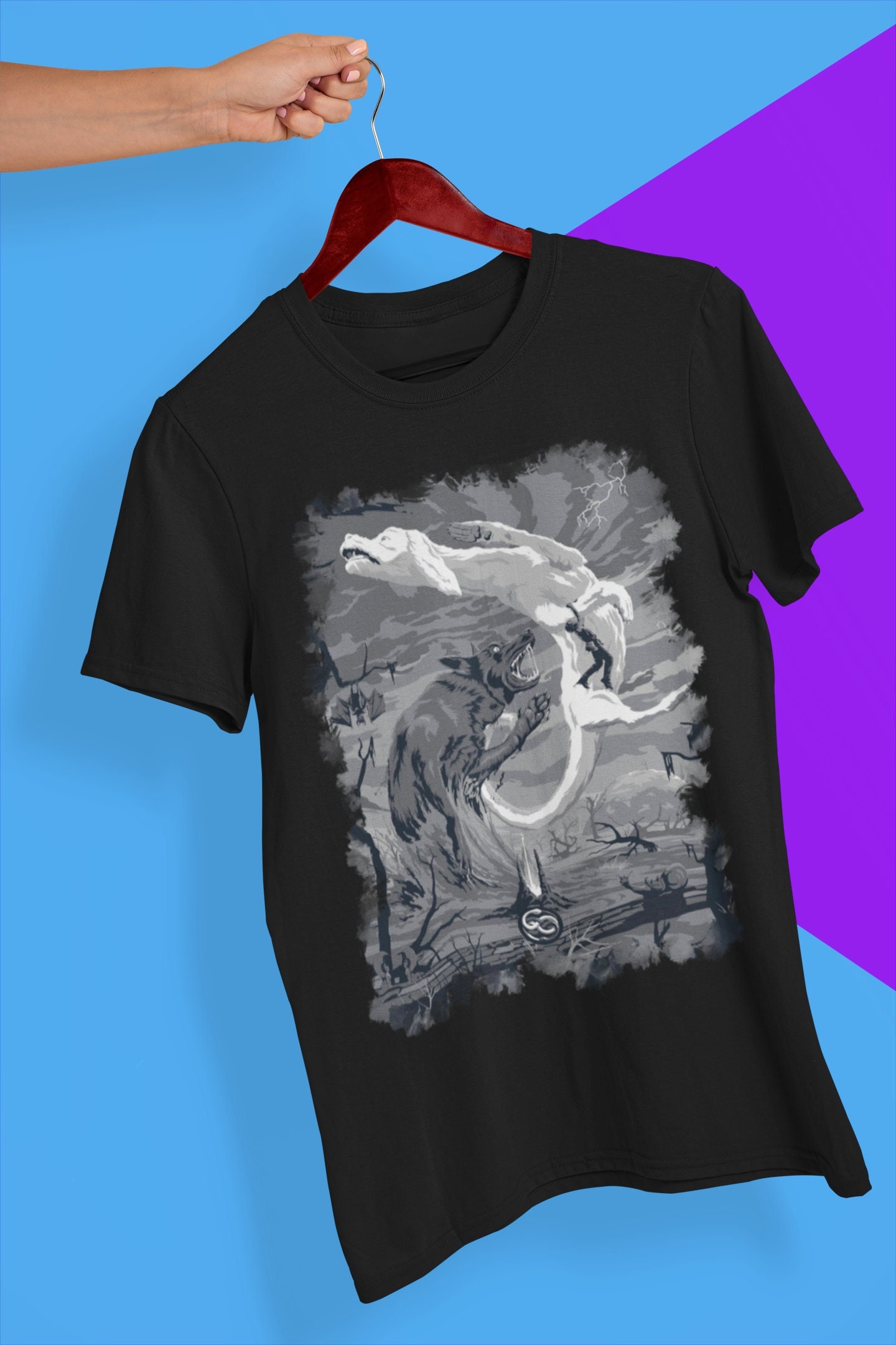 Black White Art The Neverending Story Halloween Unisex T-Shirt Black White Art The Neverending Story Halloween Unisex T-Shirt