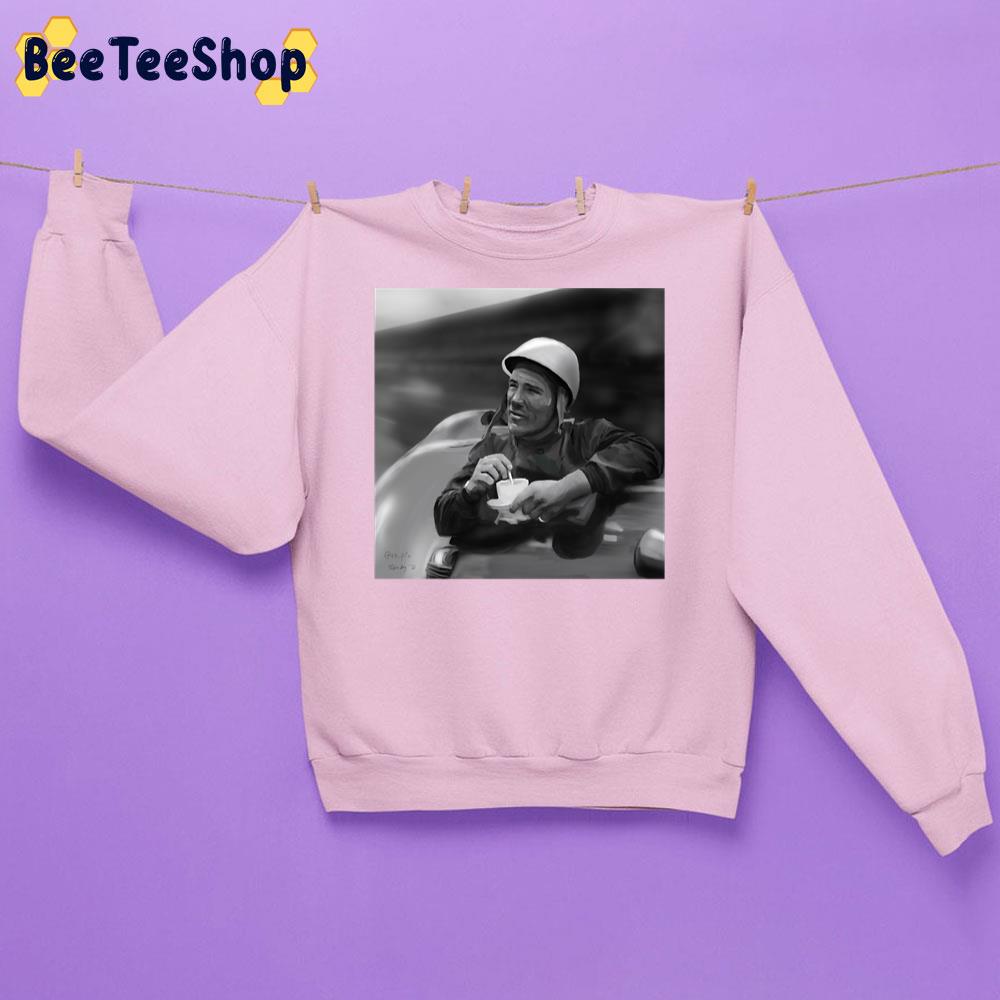 Black White Vintage Sir Stirling Moss Racing Unisex Sweatshirt Black White Vintage Sir Stirling Moss Racing Unisex Sweatshirt