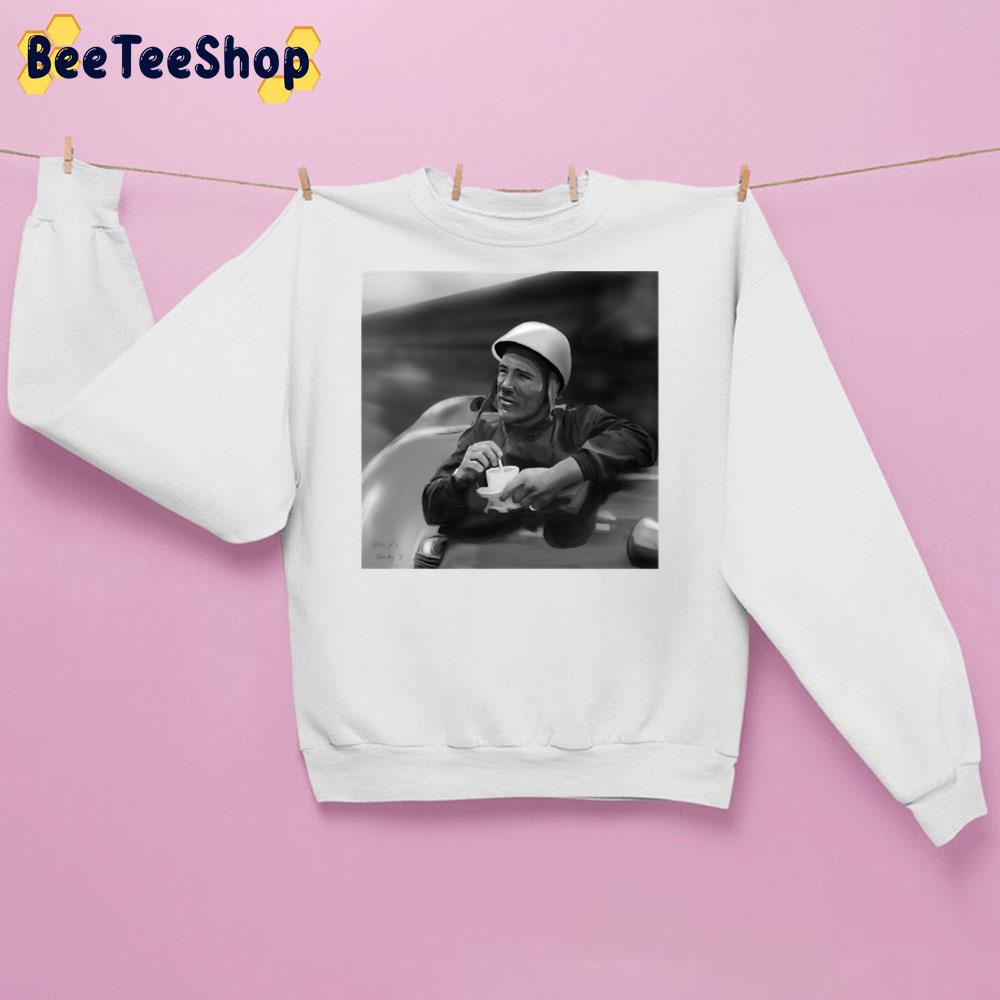 Black White Vintage Sir Stirling Moss Racing Unisex Sweatshirt Black White Vintage Sir Stirling Moss Racing Unisex Sweatshirt