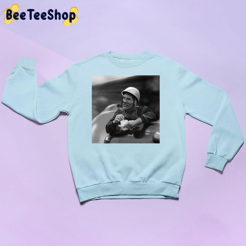 Black White Vintage Sir Stirling Moss Racing Unisex Sweatshirt Black White Vintage Sir Stirling Moss Racing Unisex Sweatshirt