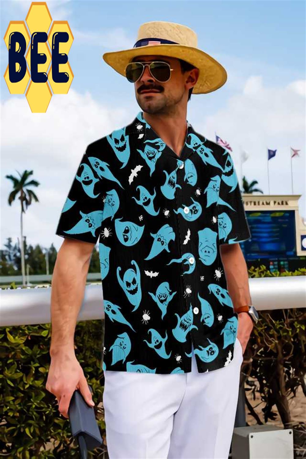 Blue Ghosts Halloween Hawaiian Shirt Blue Ghosts Halloween Hawaiian Shirt