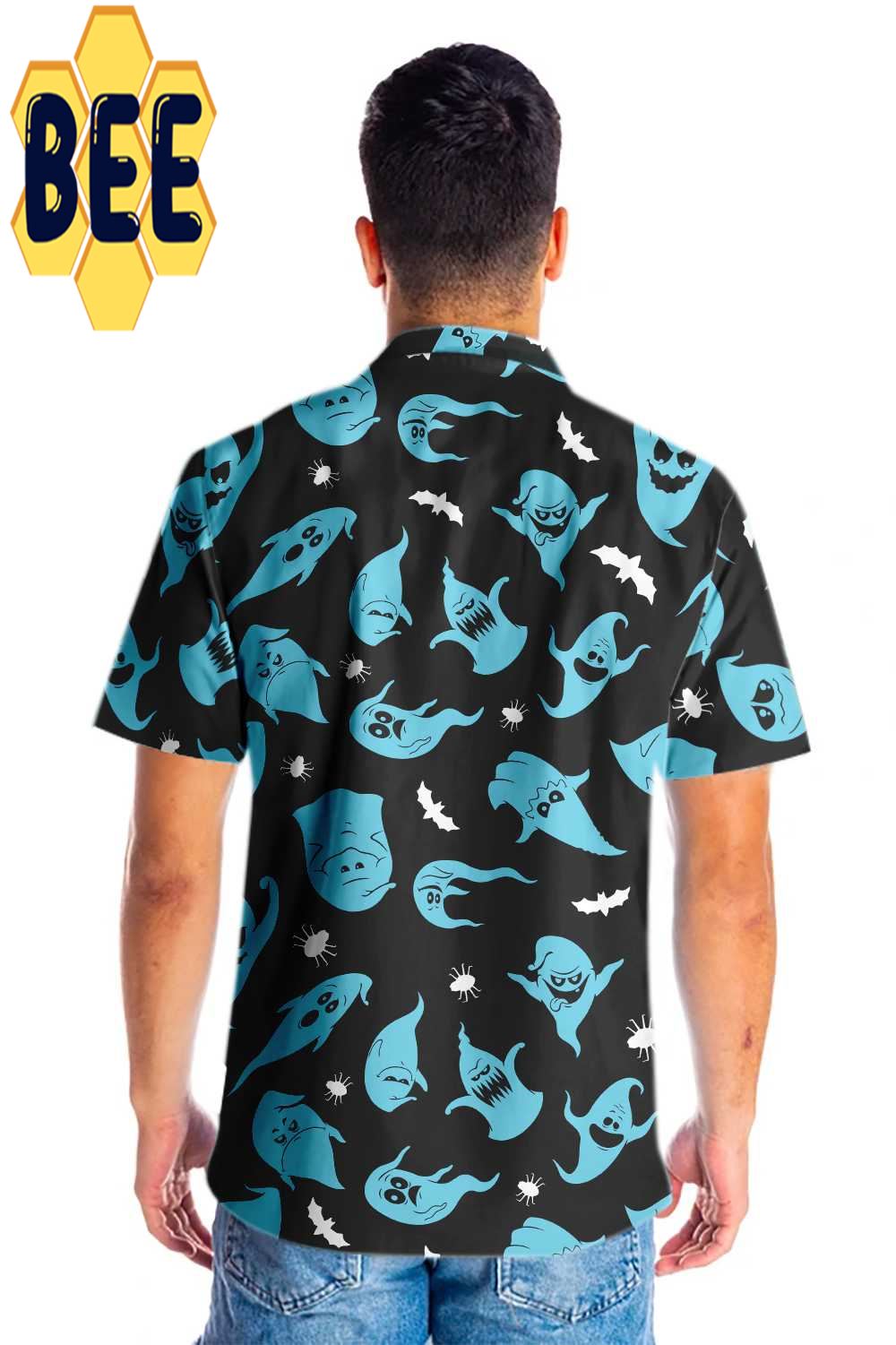 Blue Ghosts Halloween Hawaiian Shirt Blue Ghosts Halloween Hawaiian Shirt