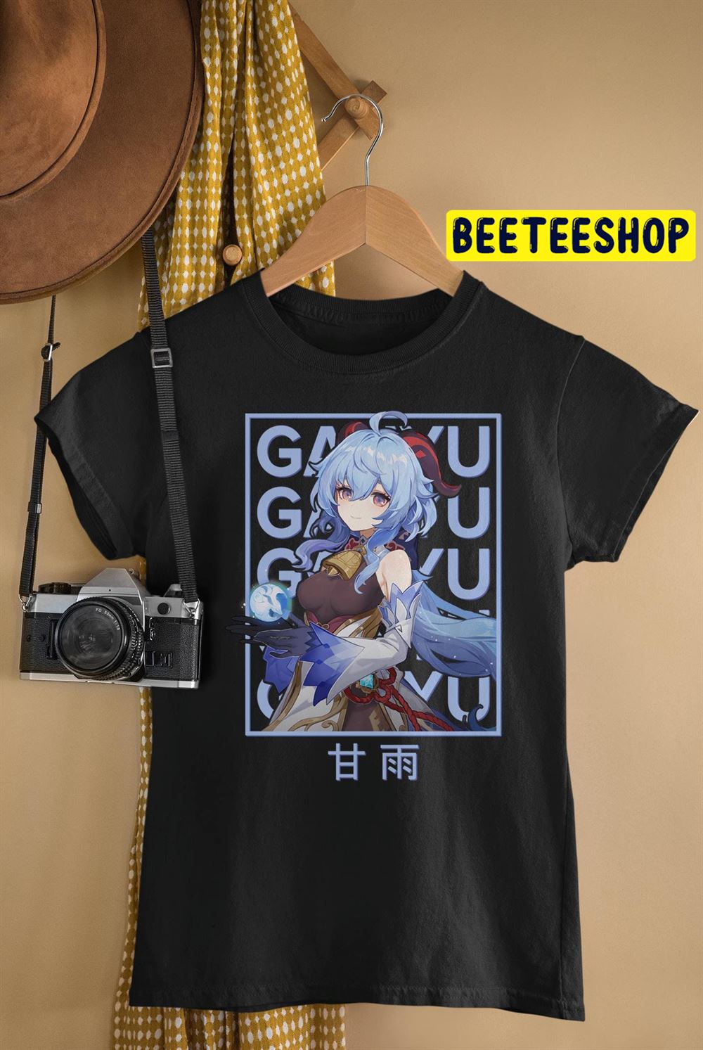 Blue Vintage Art Ganyu Genshin Impact Game Unisex T-Shirt Blue Vintage Art Ganyu Genshin Impact Game Unisex T-Shirt