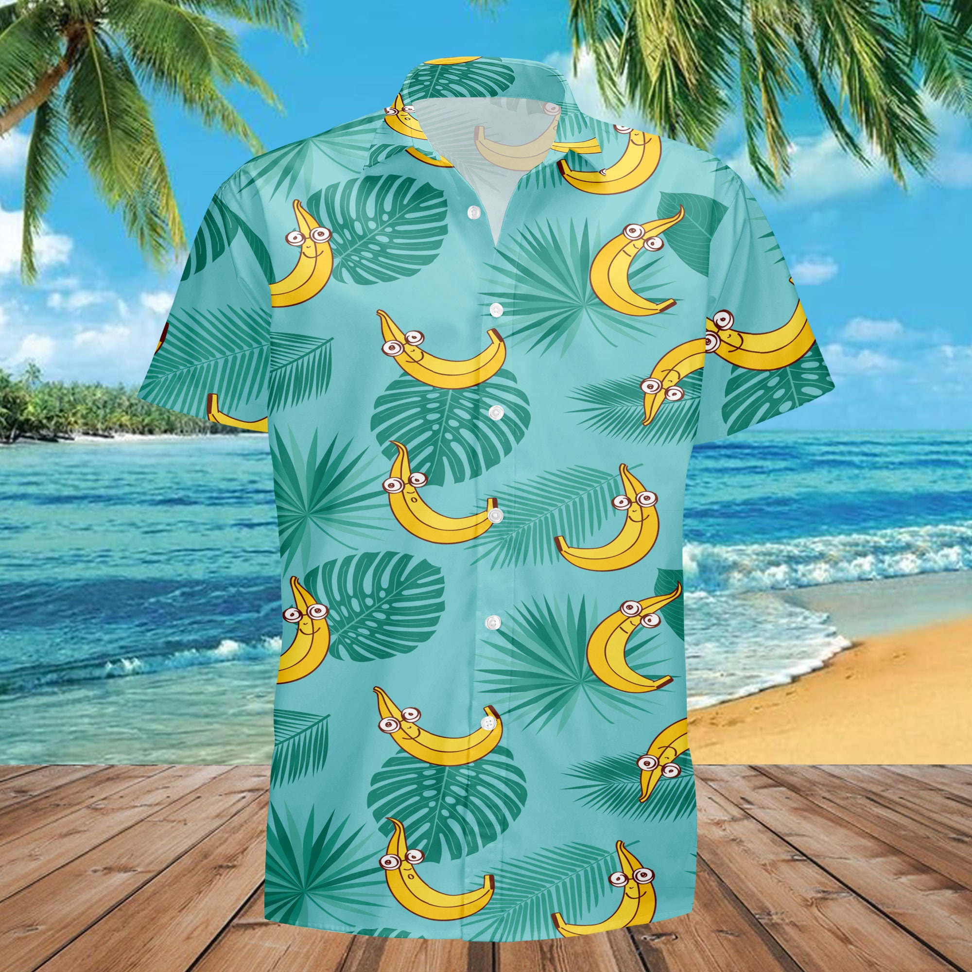 Bunch Of Banana Pattern Hawaiian Shirt Bunch Of Banana Pattern Hawaiian Shirt
