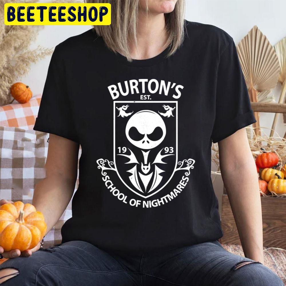 Burton's School Of Nightmares The Nightmare Before Christmas Halloween Unisex T-Shirt Burton's School Of Nightmares The Nightmare Before Christmas Halloween Unisex T-Shirt