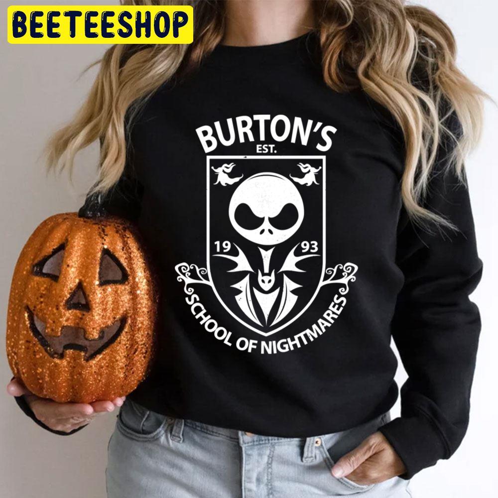 Burton's School Of Nightmares The Nightmare Before Christmas Halloween Unisex T-Shirt Burton's School Of Nightmares The Nightmare Before Christmas Halloween Unisex T-Shirt