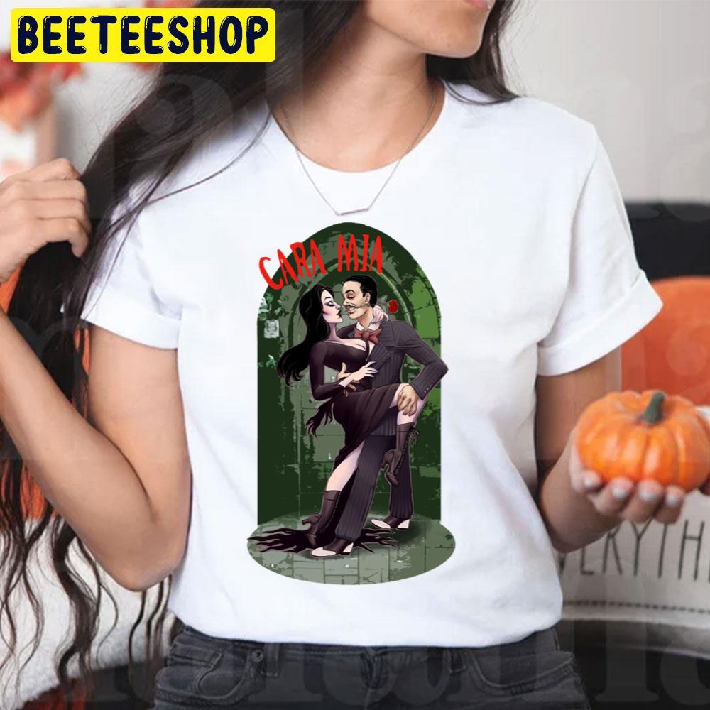 Cara Mia Morticia And Gomez The Addams Family Halloween Unisex T-Shirt Cara Mia Morticia And Gomez The Addams Family Halloween Unisex T-Shirt