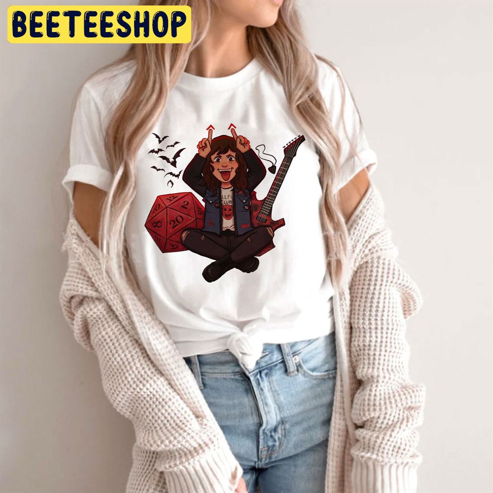 Cartoon Art Eddie Munson Stranger Things 4 Unisex Sweatshirt Cartoon Art Eddie Munson Stranger Things 4 Unisex Sweatshirt