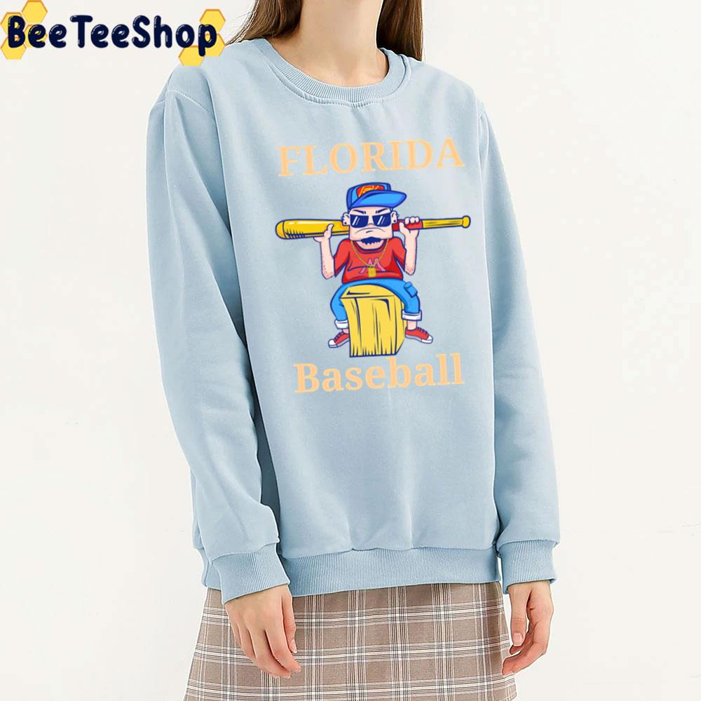 Cartoon Art Florida Gator Baseball Unisex T-Shirt Cartoon Art Florida Gator Baseball Unisex T-Shirt