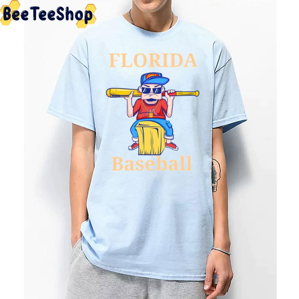 Cartoon Art Florida Gator Baseball Unisex T-Shirt Cartoon Art Florida Gator Baseball Unisex T-Shirt
