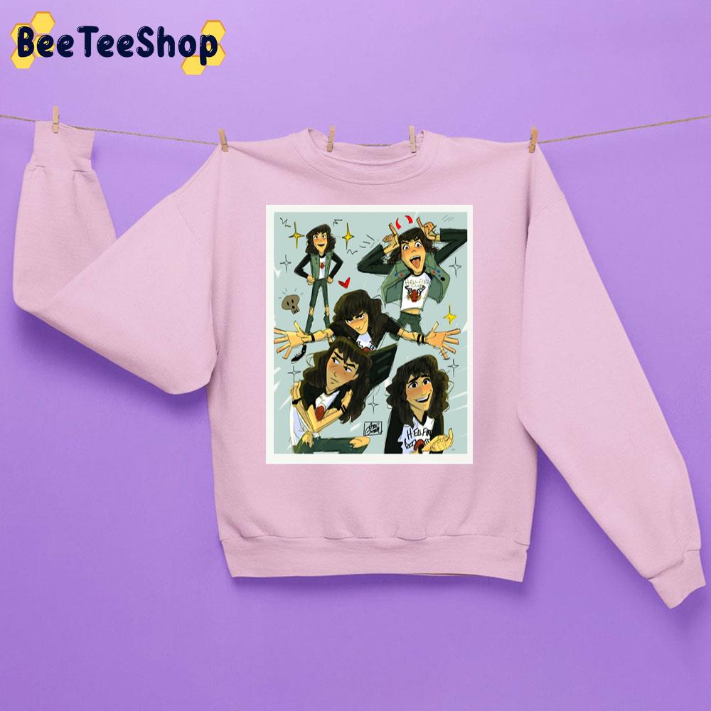 Cartoon Style Eddie Munson Stragner Things 4 2022 Mvoie Unisex Sweatshirt Cartoon Style Eddie Munson Stragner Things 4 2022 Mvoie Unisex Sweatshirt