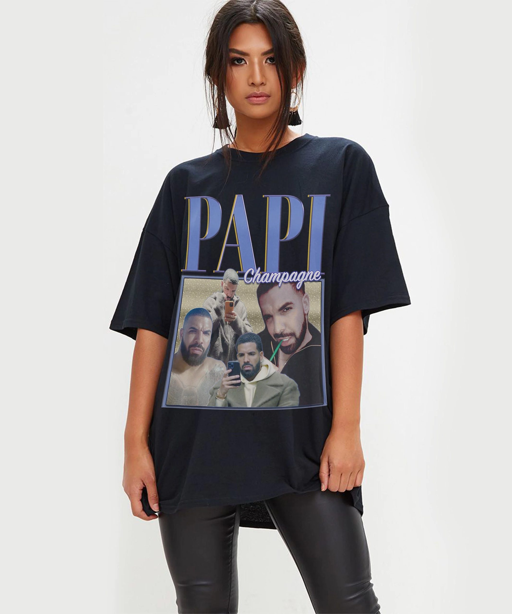 Champagne Papi Homage Retro Vintage Art Unisex T-Shirt Champagne Papi Homage Retro Vintage Art Unisex T-Shirt