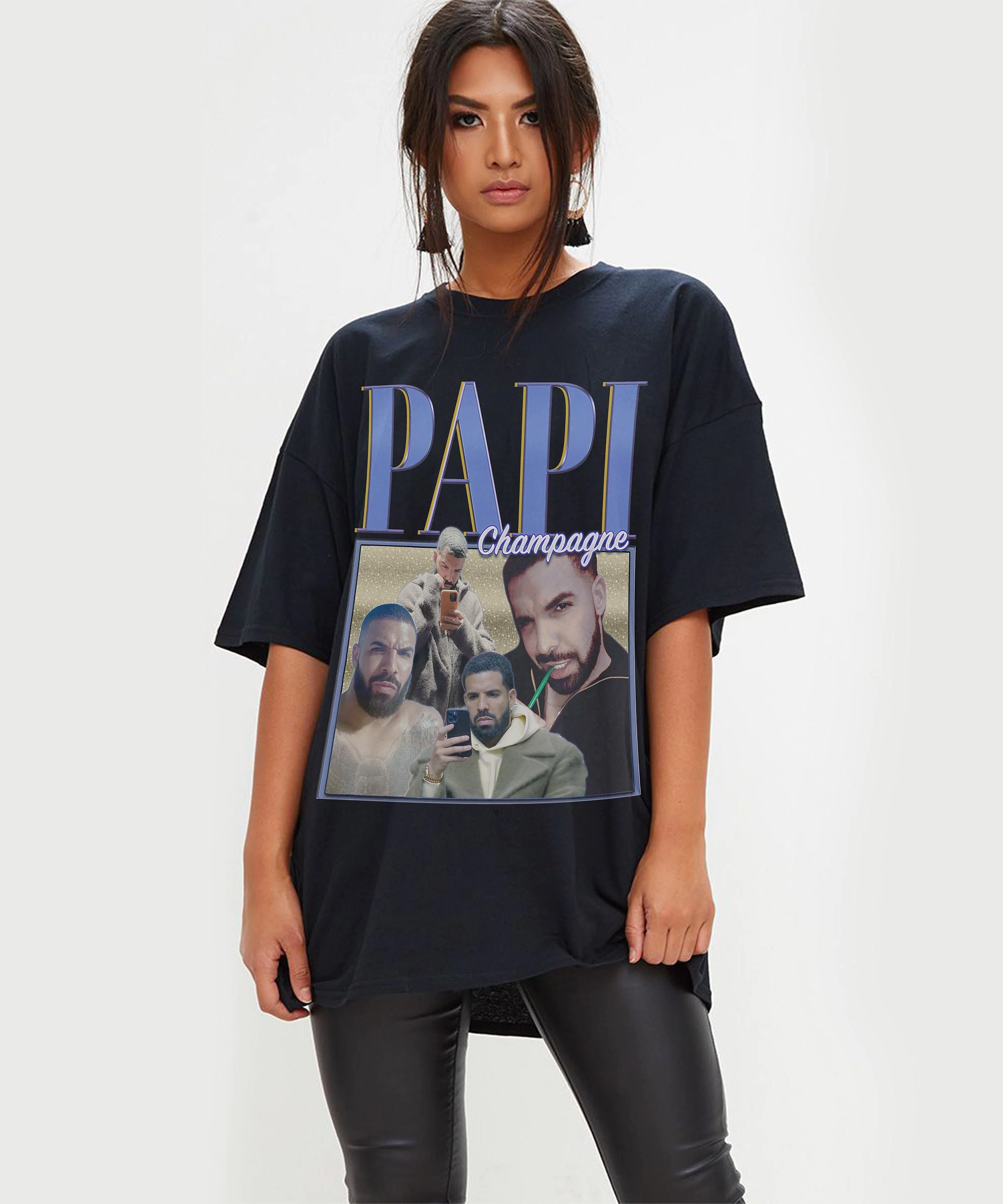 Champagne Papi Homage Retro Vintage Art Unisex T-Shirt