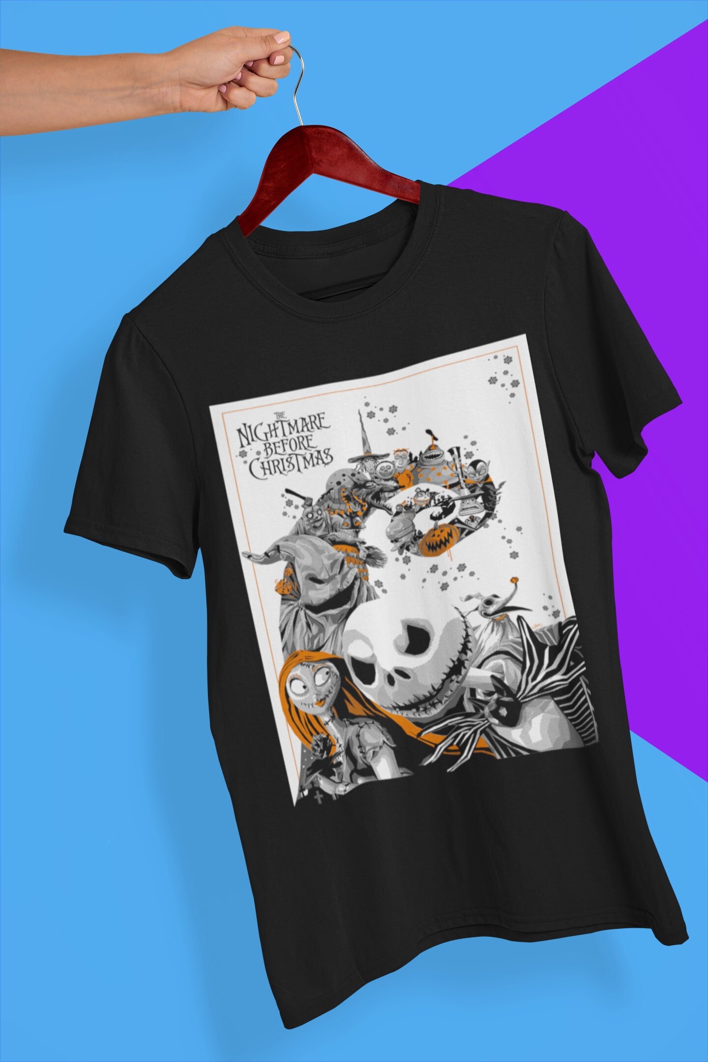 Characters The Nightmare Before Christmas Movie Halloween Unisex T-Shirt Characters The Nightmare Before Christmas Movie Halloween Unisex T-Shirt