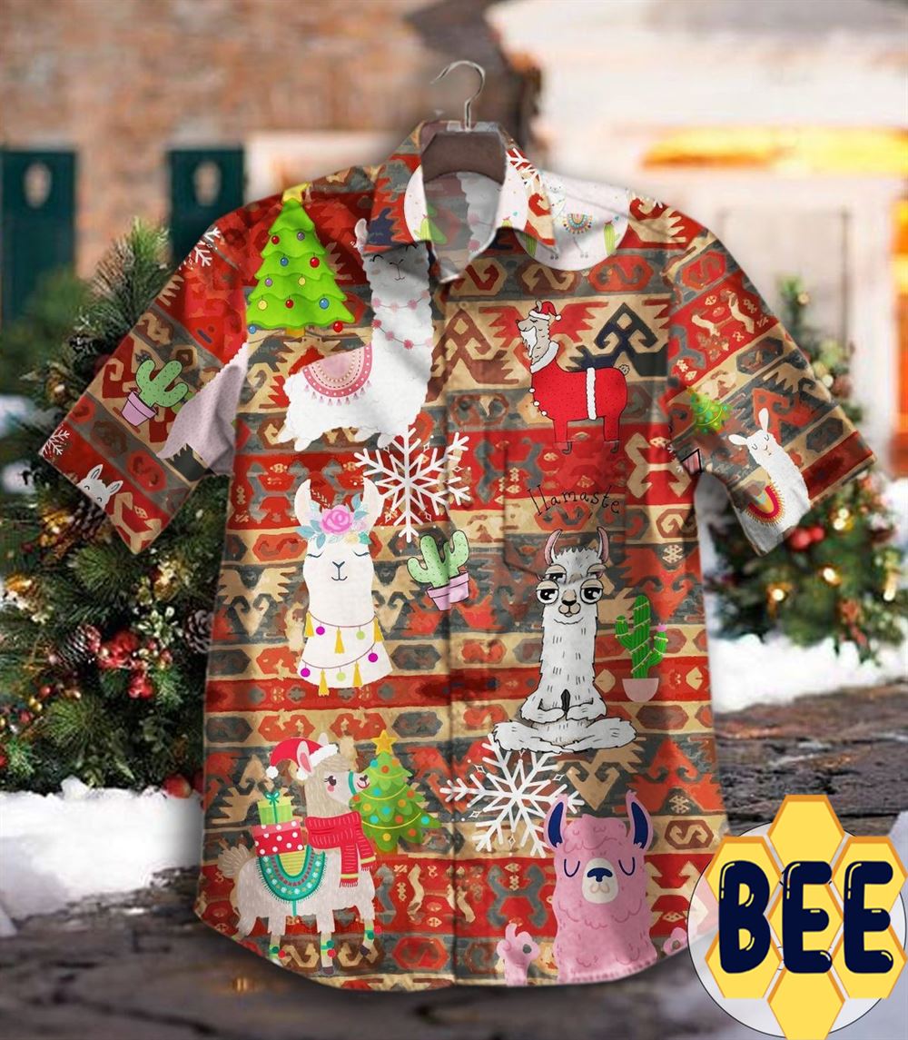 Christmas Lama Hawaiian Shirt Christmas Lama Hawaiian Shirt