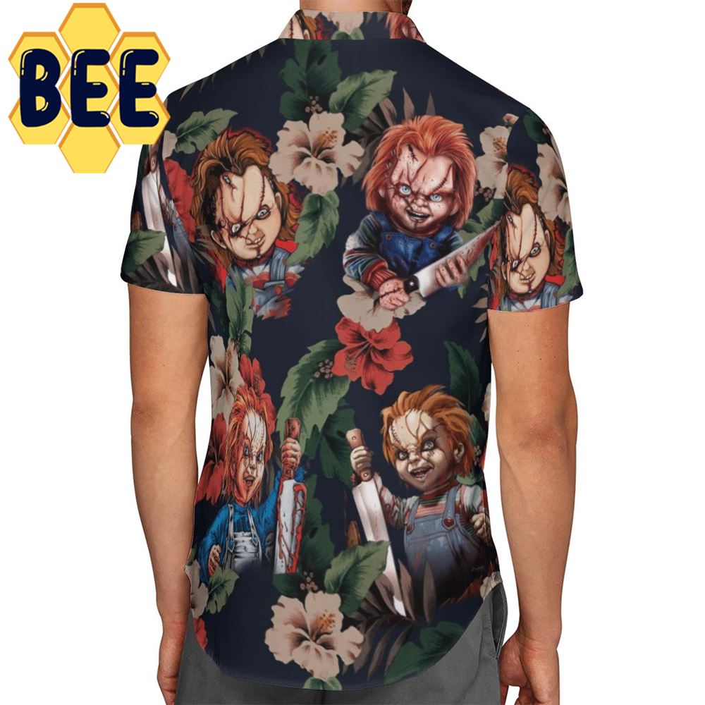 Chucky Hibicus Horror Halloween Hawaiian Shirt Chucky Hibicus Horror Halloween Hawaiian Shirt