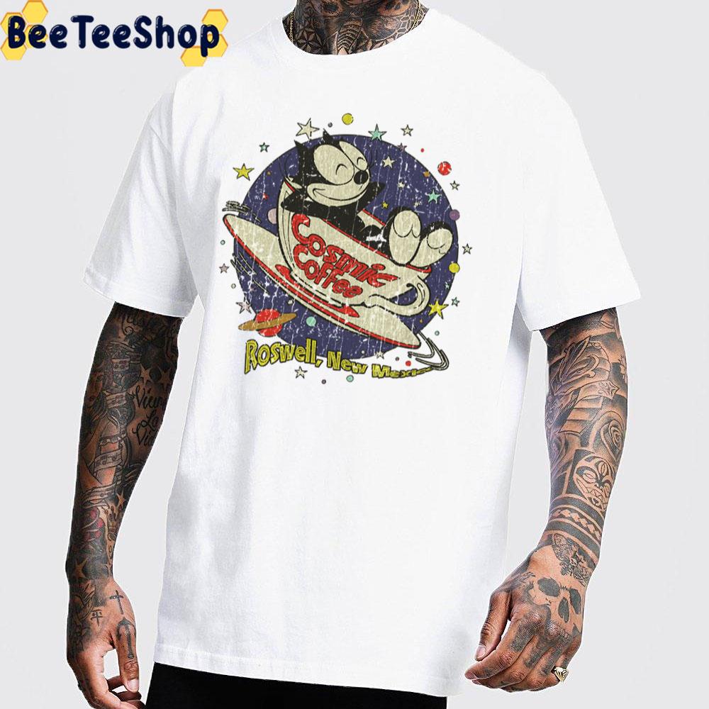 Cosmic Coffee Roswell Vintage Art Unisex T-Shirt Cosmic Coffee Roswell Vintage Art Unisex T-Shirt