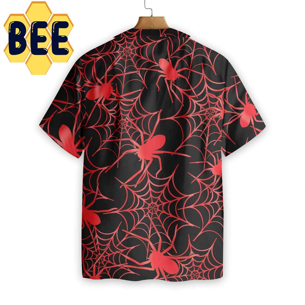 Creepy Spider Halloween Hawaiian Shirt Creepy Spider Halloween Hawaiian Shirt