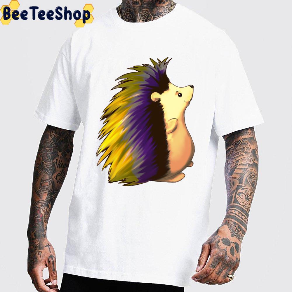 Cute Hedgehog Nonbinary Pride Unisex T-Shirt Cute Hedgehog Nonbinary Pride Unisex T-Shirt