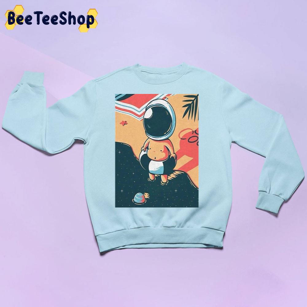 Cute Kid Astronaut Swiming In Space Summer Vibe Unisex Sweatshirt Cute Kid Astronaut Swiming In Space Summer Vibe Unisex Sweatshirt