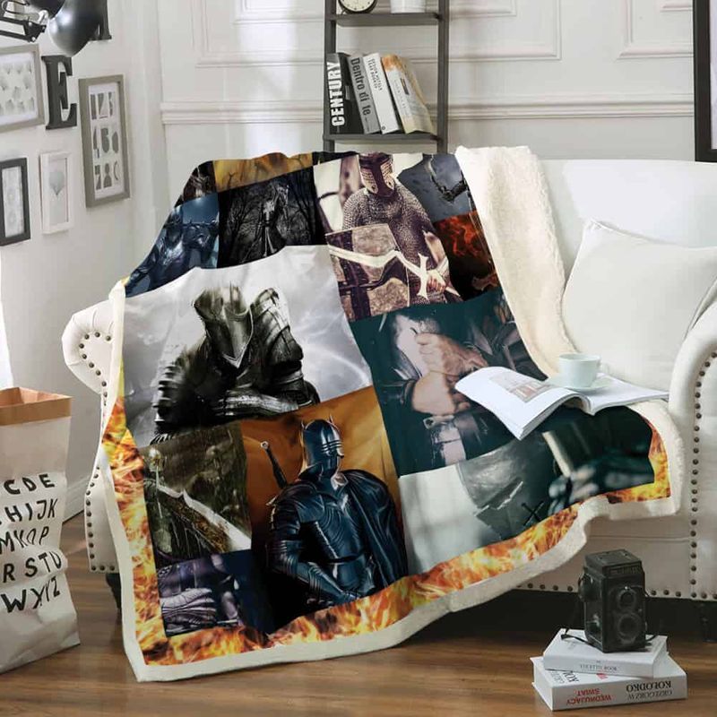Dark Knight Wearing Steel Armor Premium Comfy Sofa Throw Blanket Dark Knight Wearing Steel Armor Premium Comfy Sofa Throw Blanket