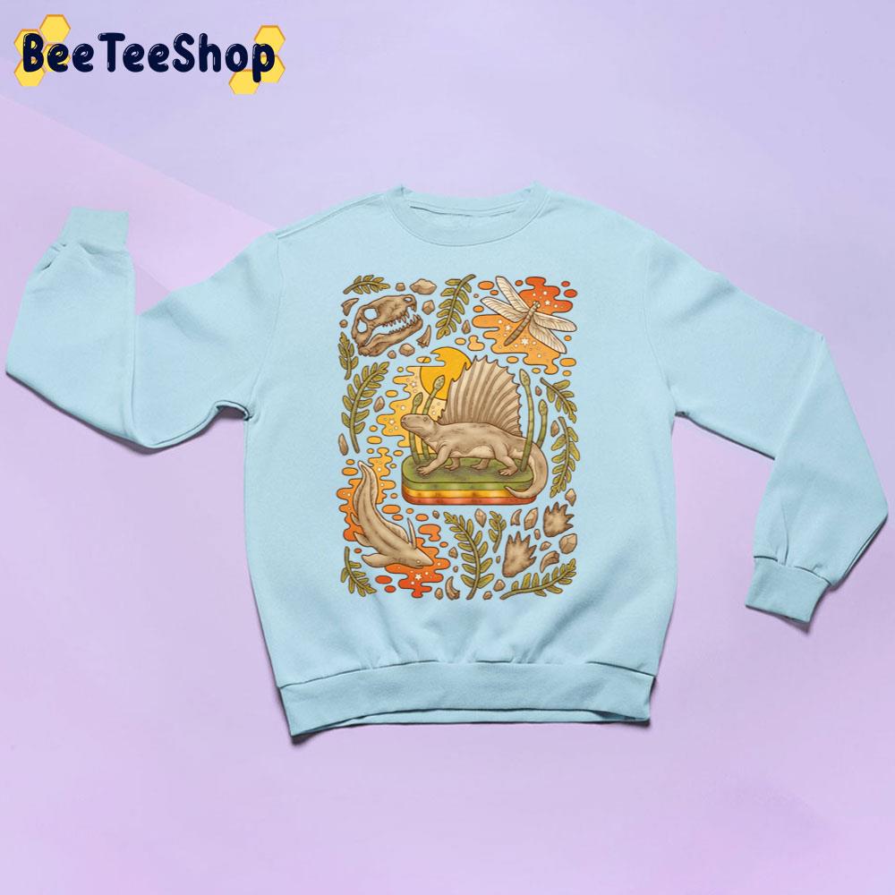 Daydream Dimetrodon Natural History Art Unisex Sweatshirt Daydream Dimetrodon Natural History Art Unisex Sweatshirt