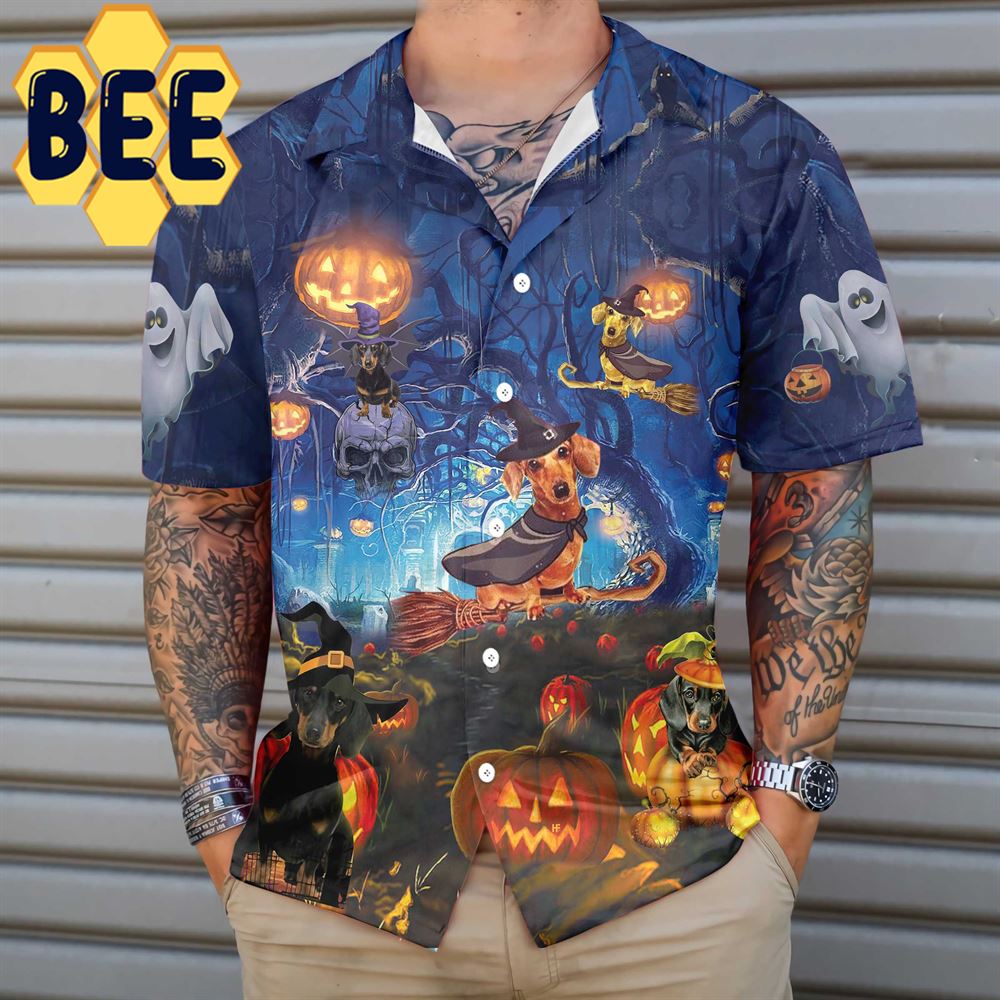 Dog The Witch For Halloween Hawaiian Shirt Dog The Witch For Halloween Hawaiian Shirt
